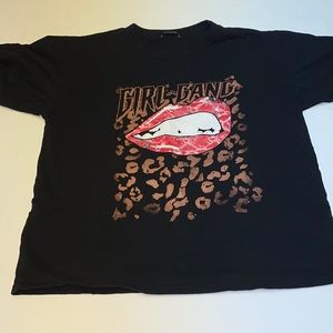 Girl Gang | Black Graphic Tee | Size Small
